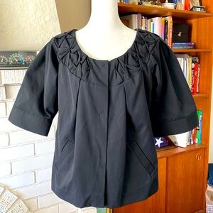 7 For All Mankind Black Cape Jacket